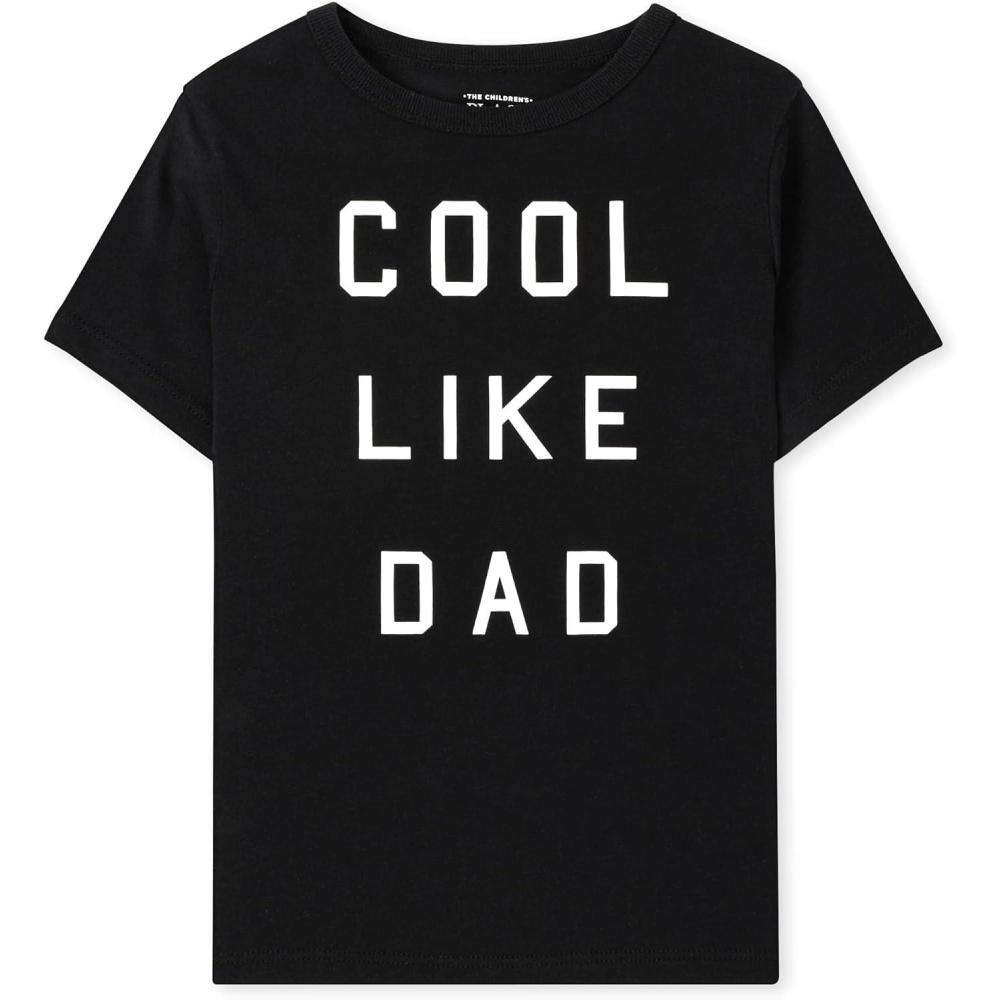 imageThe Childrens Place Baby Mamas Boy Short Sleeve Graphic T ShirtCool Like Dad Single