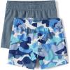 The Children’s Place Baby Boys’ and Toddler Athletic Basketball Shorts(Blue/Shark 2-pack)