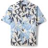 The Children’s Place boys Short Sleeve Button Up Shirt(Pearl Blue Tropical)