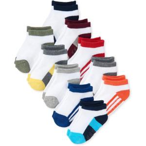 The Children’S Place Baby-Boys And Toddler Boys Ankle Socks(Multi Color Stripe 10-pack)