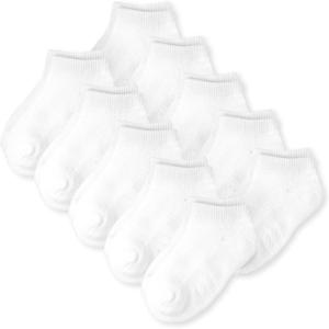 The Children’S Place Baby-Boys And Toddler Boys Ankle Socks(White 10-pack)