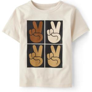 The Children’s Place Baby-Girls and Toddler Basic Long Sleeve Layering Tees(Peace Sign Hands)