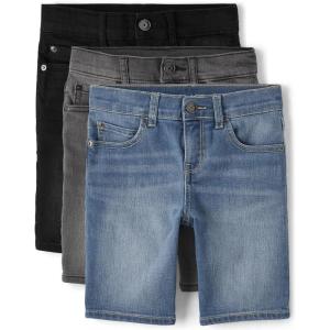 The Children’s Place Boys Denim Shorts(Barlow Wash/Flint Wash/Teach Wash 3-pack)