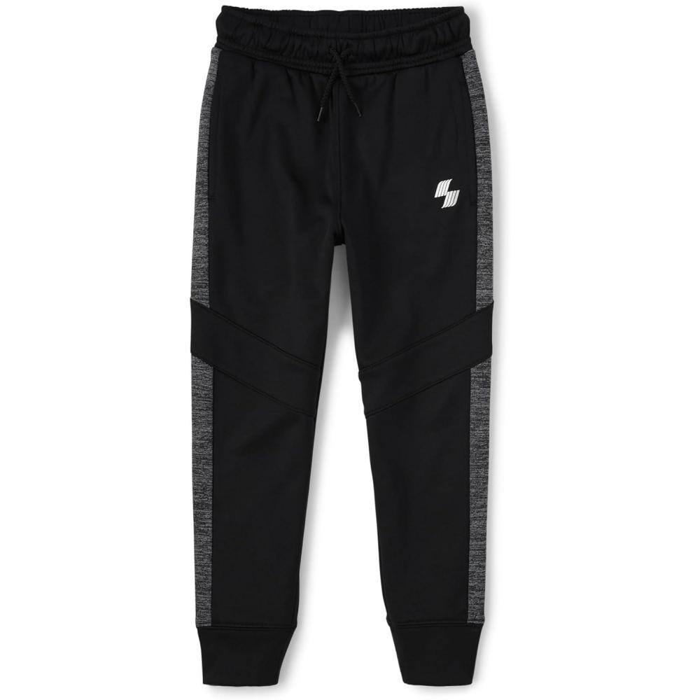 imageThe Childrens Place Boys Active Jogger PantsBlackGray Stripe