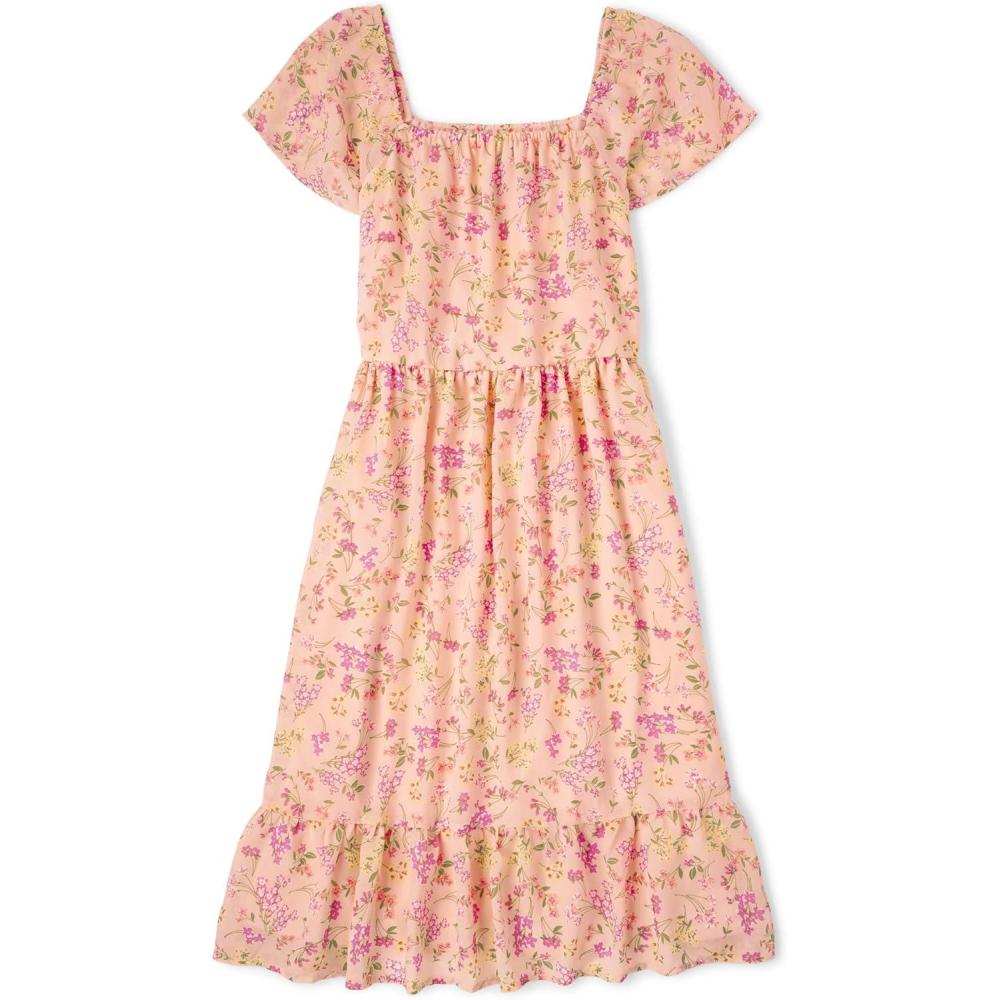 imageThe Childrens Place Womens Short Sleeve Holiday DressApricot Glow