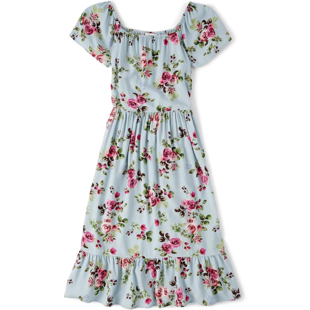 imageThe Childrens Place Womens Short Sleeve Holiday DressFloralmom