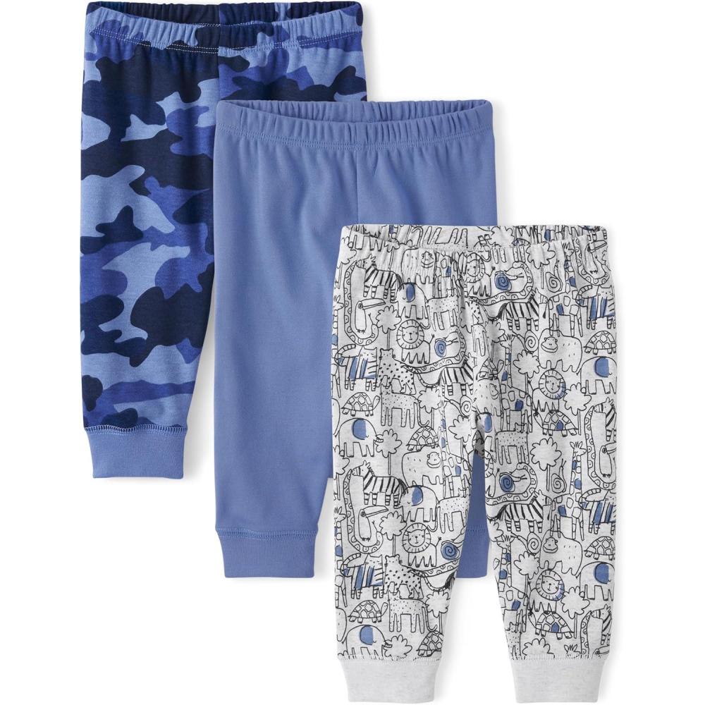 imageThe Childrens Place babyboys Cotton PantsBlue Jean  Camo Jungleht Lunar  Camopilot Blue