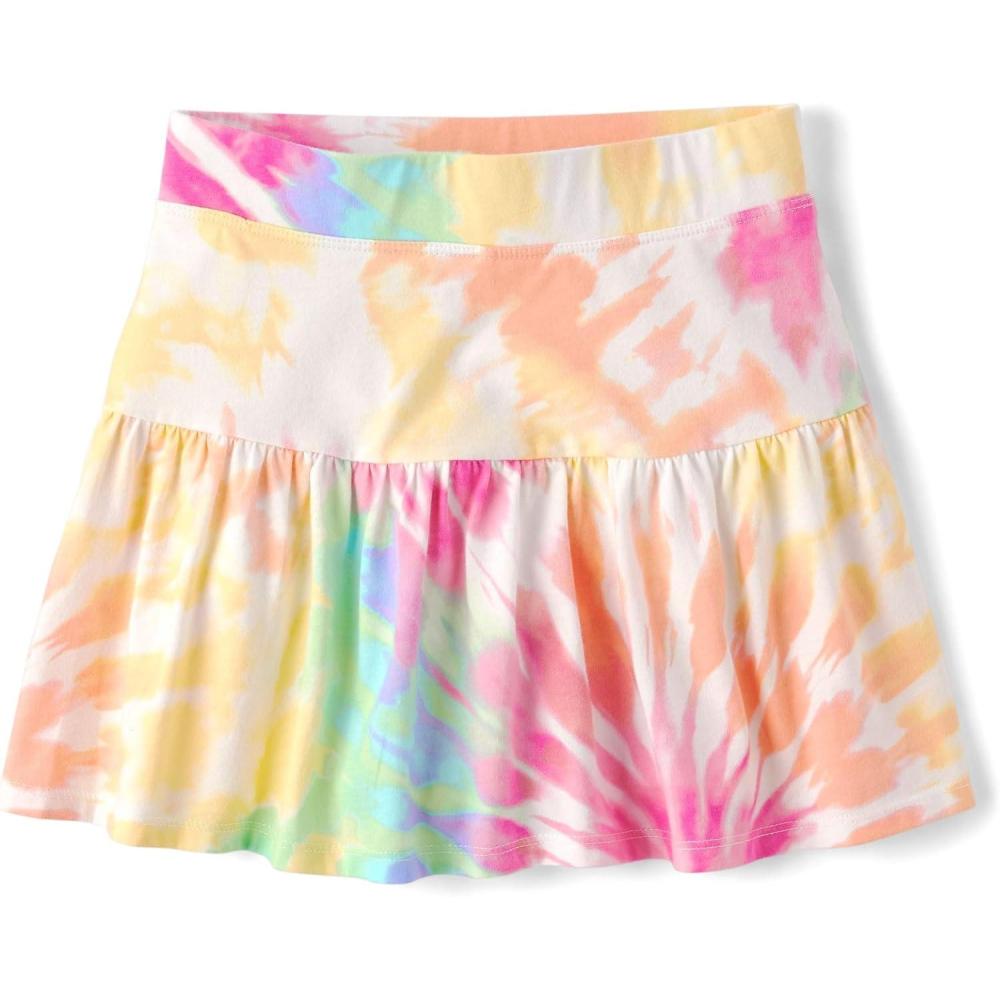 imageThe Childrens Place girls Stretchy Waistband SkortMulticolor Tie Dye