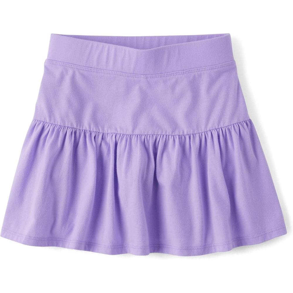 imageThe Childrens Place girls Stretchy Waistband SkortPetal Purple