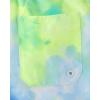The Children’s Place Boys Short Sleeve Rashguard and Swim Trunk, 2-Piece Set(Tie Dye Yellow)