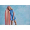 The Children’s Place Girls Rashguard and Swimsuit Set(Sky Floral 4-piece)