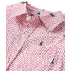 The Children’s Place Mens Long Sleeve Button Up Shirt(Red Tree Stripe)