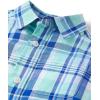 The Children’s Place,Baby Boys,and Toddler Poplin Long Sleeve Button Down Shirt,Mellow Aqua Plaid,18 Months,24 Months