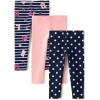 The Children’s Place Baby-Girls and Toddler Printed Leggings, Multipacks(Varisty Letters/Pink/Tidal Dot 3-pack)