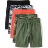 The Children’s Place Boys’ Performance Basketball Shorts 2 Pack(Camo/Solid 5-pack)