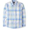 The Children’s Place Mens Long Sleeve Button Up Shirt(Blue Yellow Plaid – Dad)