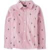 The Children’s Place Mens Long Sleeve Button Up Shirt(Red Tree Stripe)