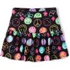 The Children’s Place girls Stretchy Waistband Skort(Black Doodle Icons)