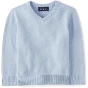 The Children’s Place Baby-Boys and Toddler Long Sleeve V-Neck Pullover Sweater(Mellow Aqua V-neck)