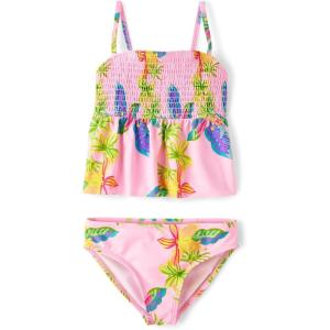 The Children’s Place Girls 2-Piece Tankini Swimsuit(Luau Print)