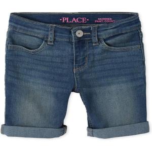The Children’s Place Girls Twill Skimmer Shorts(Azure Blue Wash)