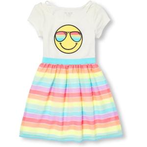 The Children’s Place Womens Short Sleeve Holiday Dress(Simplywht 5675)