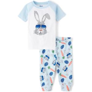 The Children’s Place baby-boys Family Matching Easter Snug Fit Cotton Pajamas(Cool Bunny)