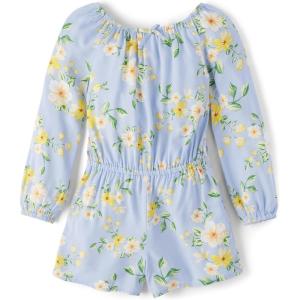 The Children’s Place girls Long Sleeve Fashion Romper(Whirlwind Blue)