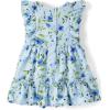 The Children’s Place Baby-Girls and Newborn Ruffle Dressy Dress(Whirlwhind Blue Floral)