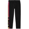 The Children’s Place Big Girls’ Fashion Leggings, Heather Grey 47827 (Pack of 2), Large/10/12(Black W/Rainbow Stripes)