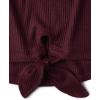 The Children’s Place Girls Long Sleeve Knit Tie Front Top(Sugar Beet)