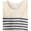 The Children’s Place,Baby Girls,and Toddler Long Sleeve Crew Neck Pullover Sweater,Ivory Stripes,5 Years