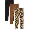 The Children’s Place Big Girls’ Fashion Leggings, Heather Grey 47827 (Pack of 2), Large/10/12(Black/ Spotted/Sunflowers 3-pack)
