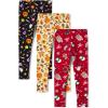 The Children’s Place Big Girls’ Fashion Leggings, Heather Grey 47827 (Pack of 2), Large/10/12(Spooky/Harvest/Snowman 3-pack)