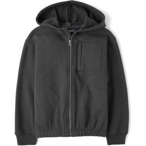 Active Long Sleeve Hooded Full Zip Front Sweatshirt(Motoroil)