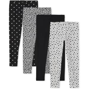 The Children’s Place Big Girls’ Fashion Leggings, Heather Grey 47827 (Pack of 2), Large/10/12(Dots/ Stars/ Solid Black/ Leopard Print 4-pack)