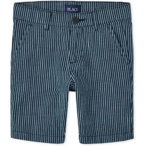 The Children’s Place Boys’ Uniform Chino Shorts(Tidal Stripe)