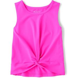 The Children’s Place Girls Active Twist Front Tank Top(Pink Beam)