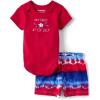 The Children’s Place Unisex Baby And Newborn My First 4th of July 2 Piece Top and Short Set(American Flag)