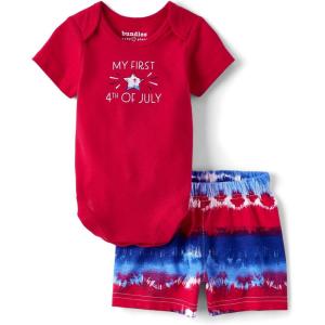 The Children’s Place Unisex Baby And Newborn My First 4th of July 2 Piece Top and Short Set(American Flag)