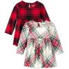 Red Plaid/White Stripe