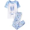 The Children’s Place Easter Family Matching Snug Fit Cotton Pajamas(Blue Bunny)