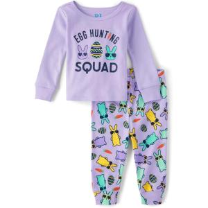 The Children’s Place Easter Family Matching Snug Fit Cotton Pajamas(Purple Bunny)
