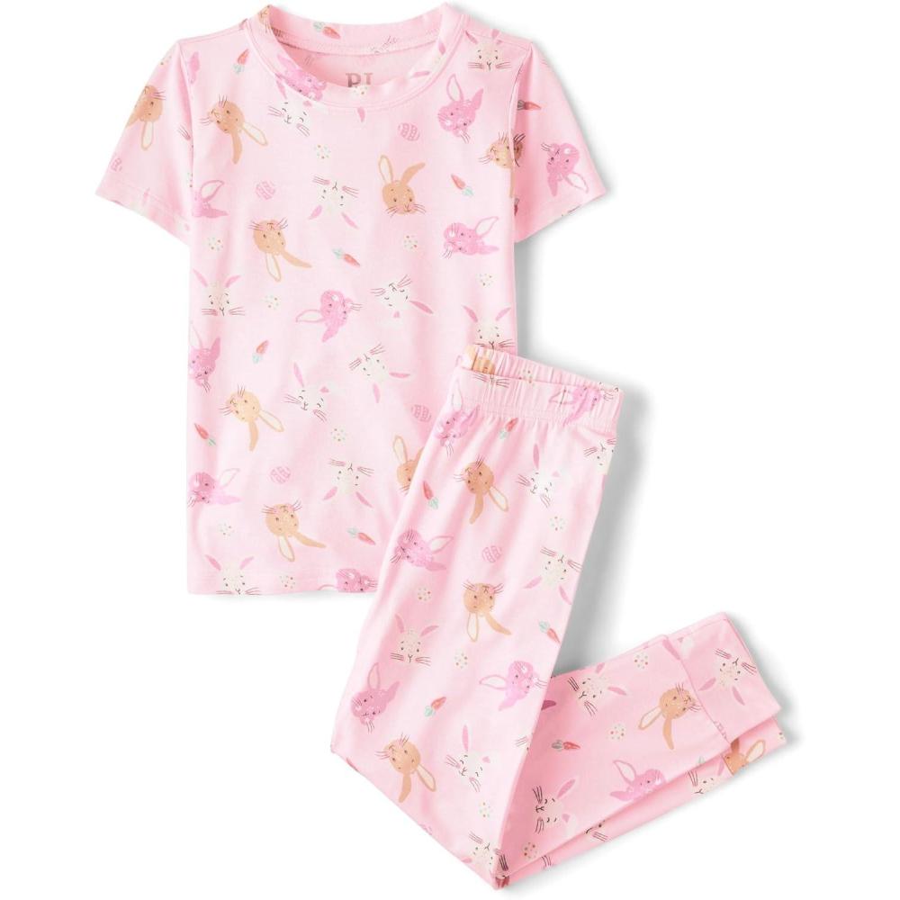 imageThe Childrens Place Baby Sibling Matching Easter PajamasBunnies  Carrotsrose