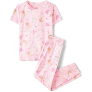 The Children’s Place Baby Sibling Matching Easter Pajamas(Bunnies & Carrots-rose)