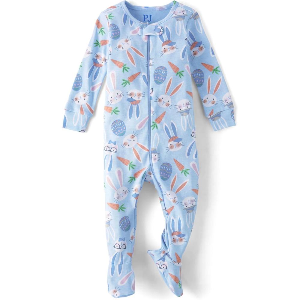 imageThe Childrens Place babyboys Sibling Matching Easter PajamasBlue Bunnies