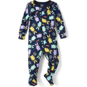 The Children’s Place baby-boys Sibling Matching Easter Pajamas(Navy Egg Hunting Squad)