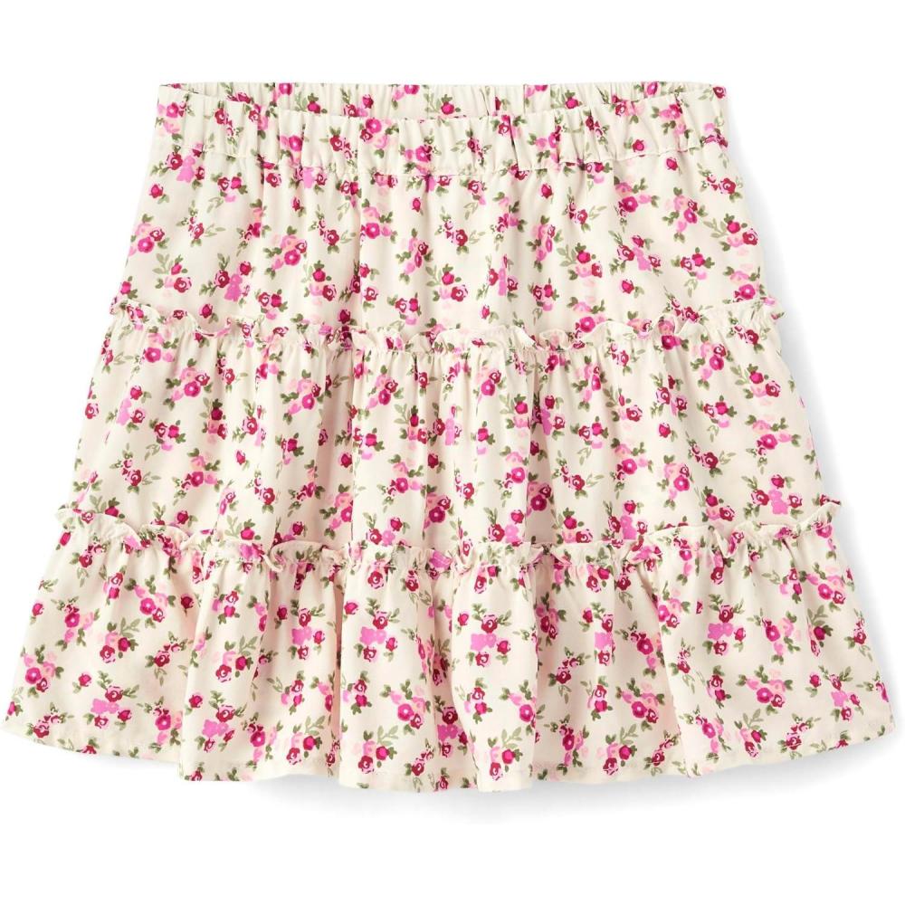 imageThe Childrens Place Girls Pull on Everyday SkirtsWhite Daisy Floral