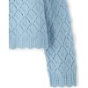 The Children’s Place Girls’ Long Sleeve Crew Neck Pullover Sweater(Chalk Blue Crochet)