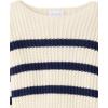 The Children’s Place Girls’ Long Sleeve Crew Neck Pullover Sweater(Tidal Stripe)